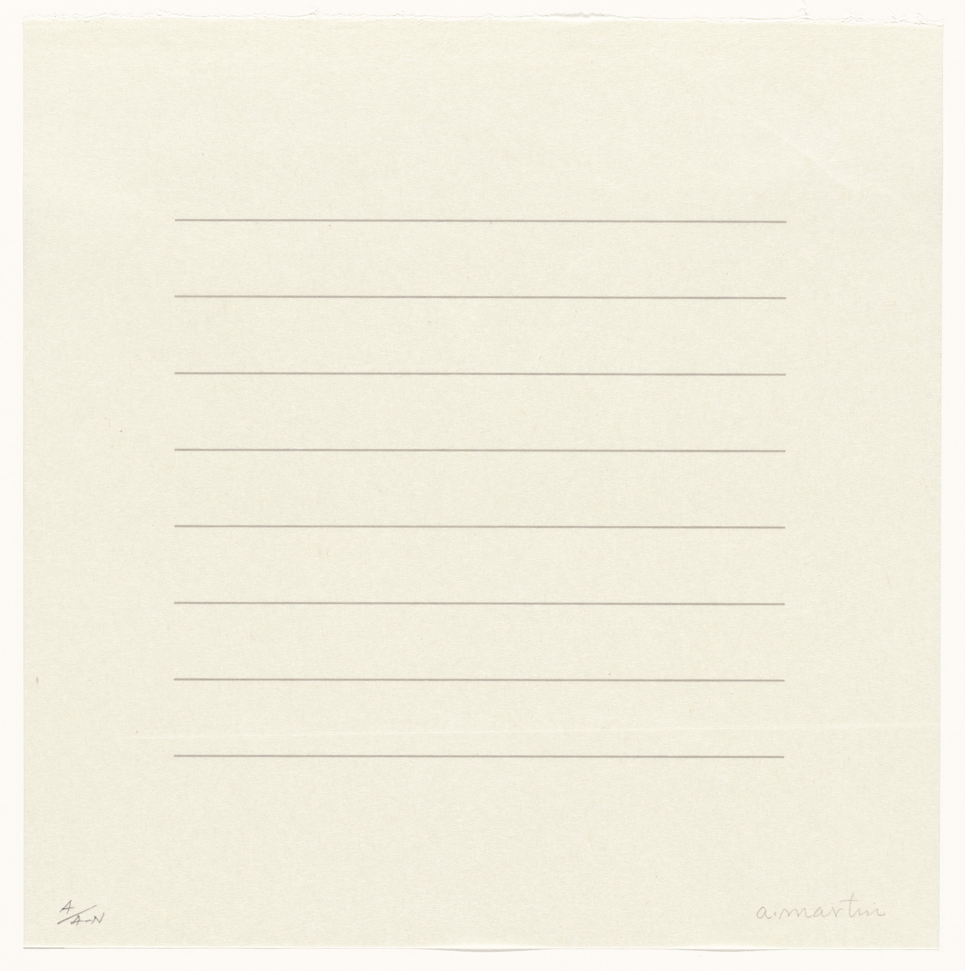 Agnes Martin. Untitled from On a Clear Day