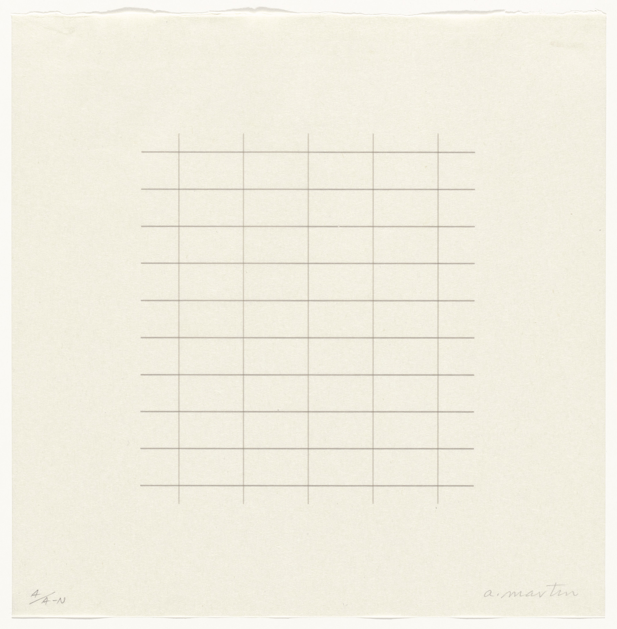 Agnes Martin. Untitled from On a Clear Day