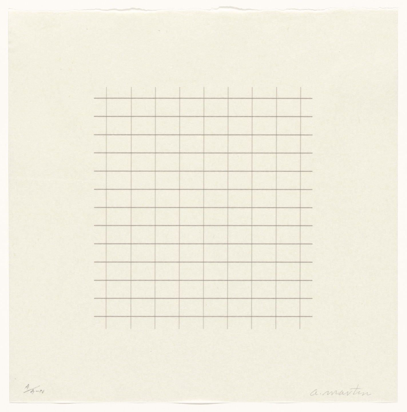 Agnes Martin. Untitled from On a Clear Day. 1973
