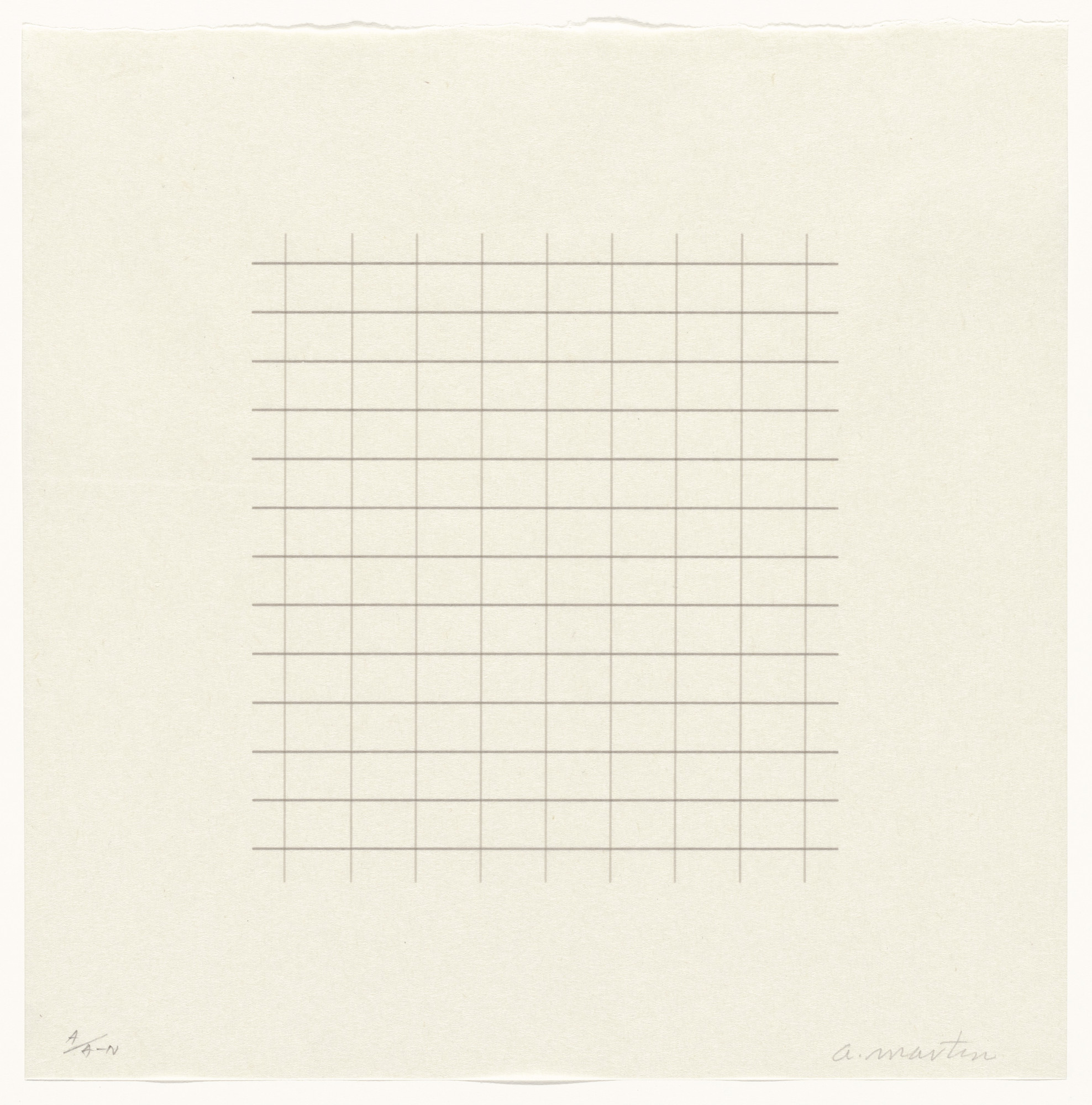 Agnes Martin. Untitled from On a Clear Day