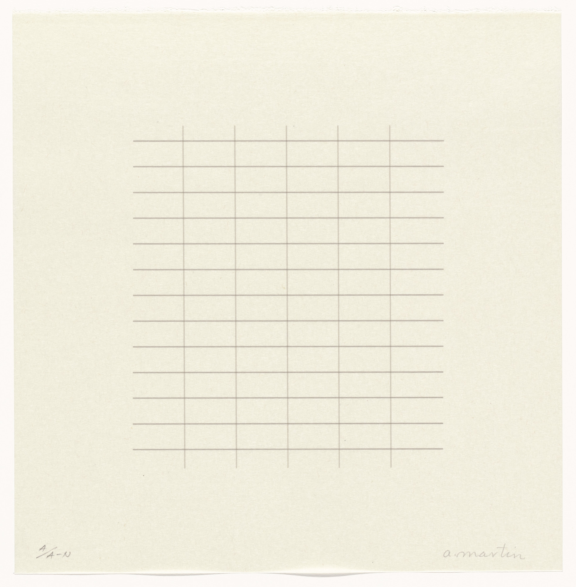 Agnes Martin. Untitled from On a Clear Day