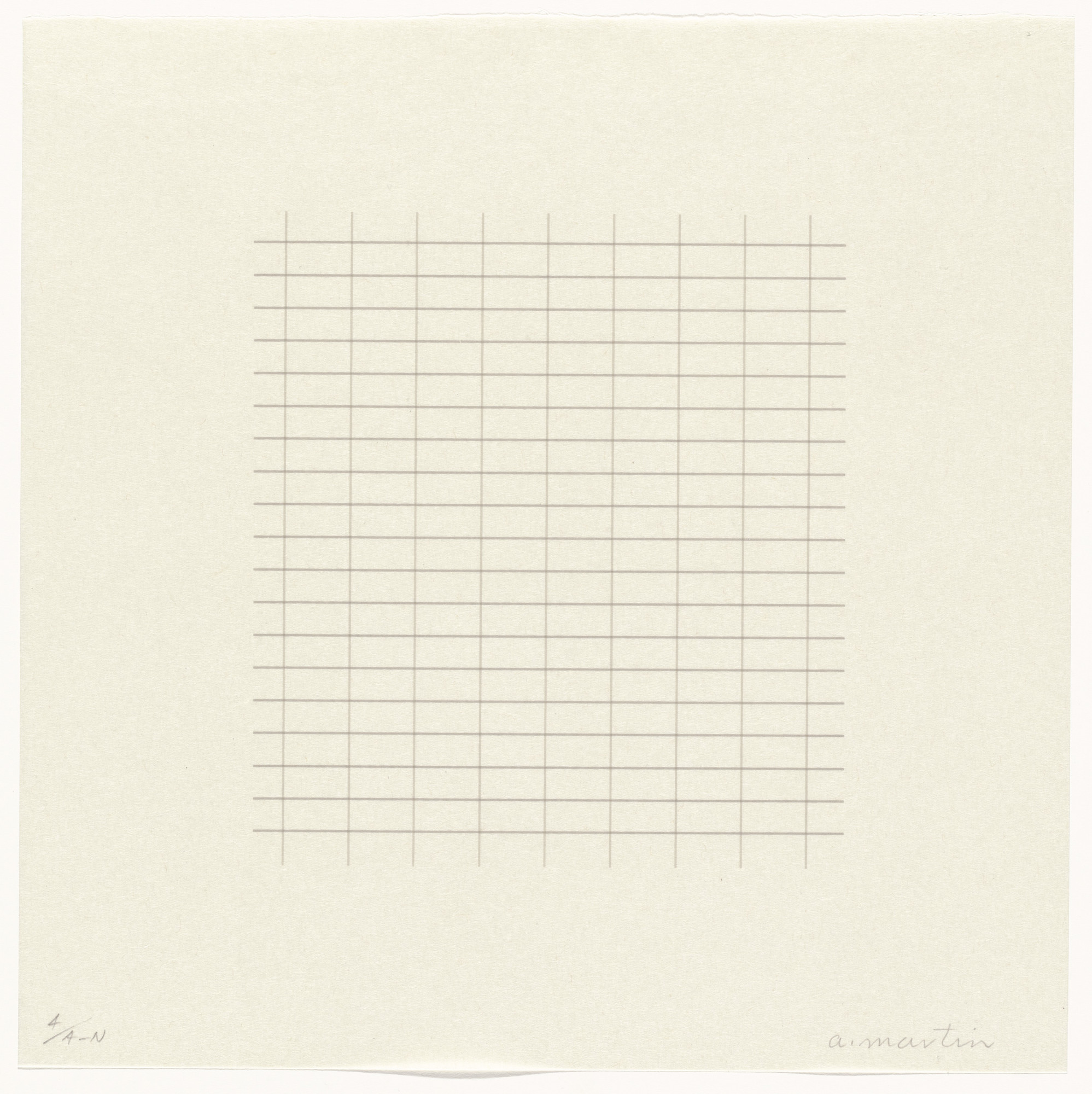 Agnes Martin. Untitled from On a Clear Day