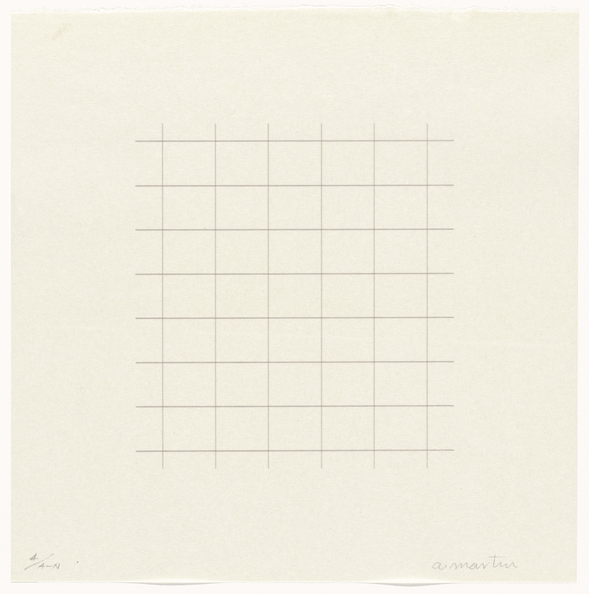 Agnes Martin. Untitled from On a Clear Day