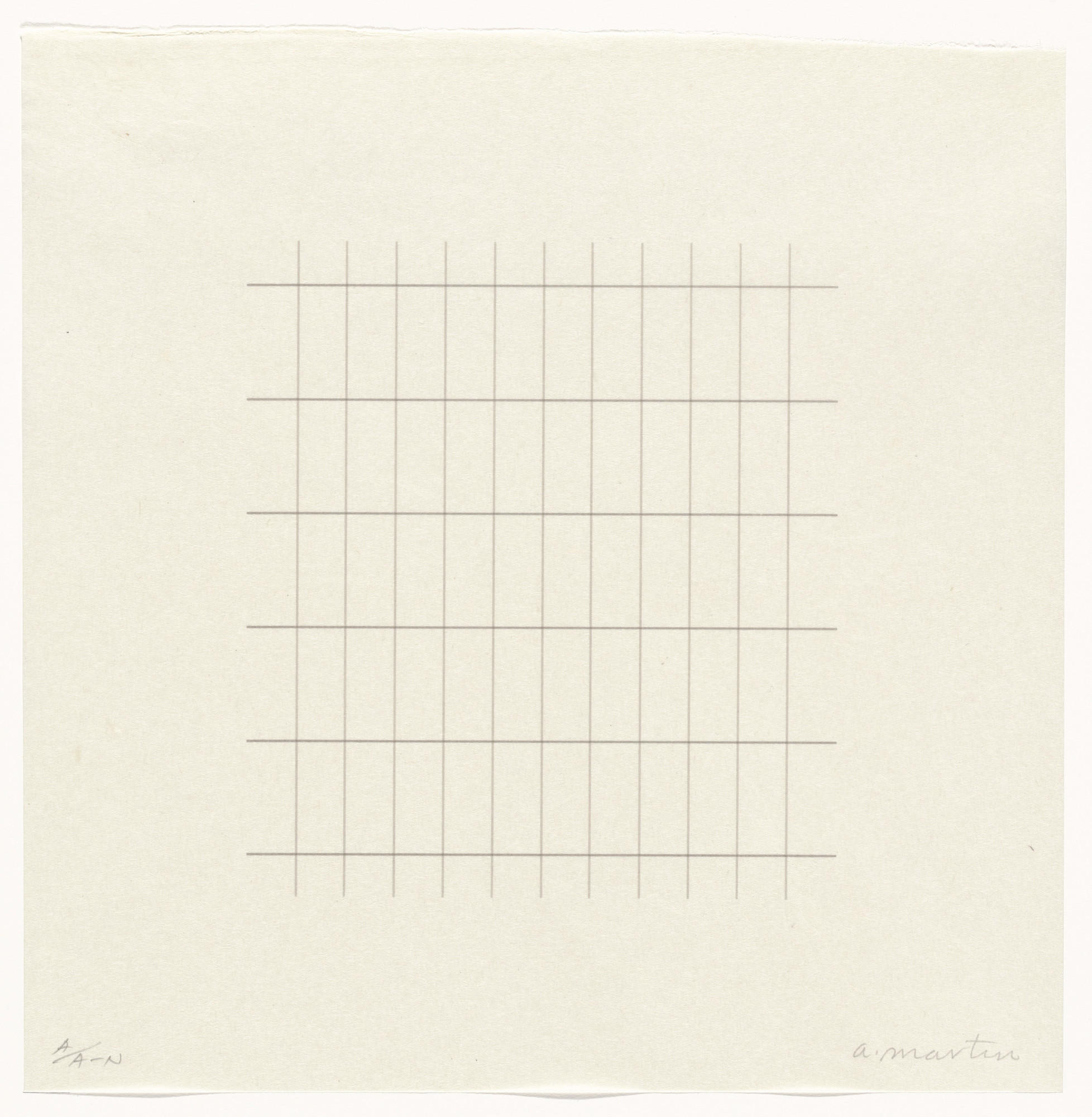 Agnes Martin. Untitled from On a Clear Day