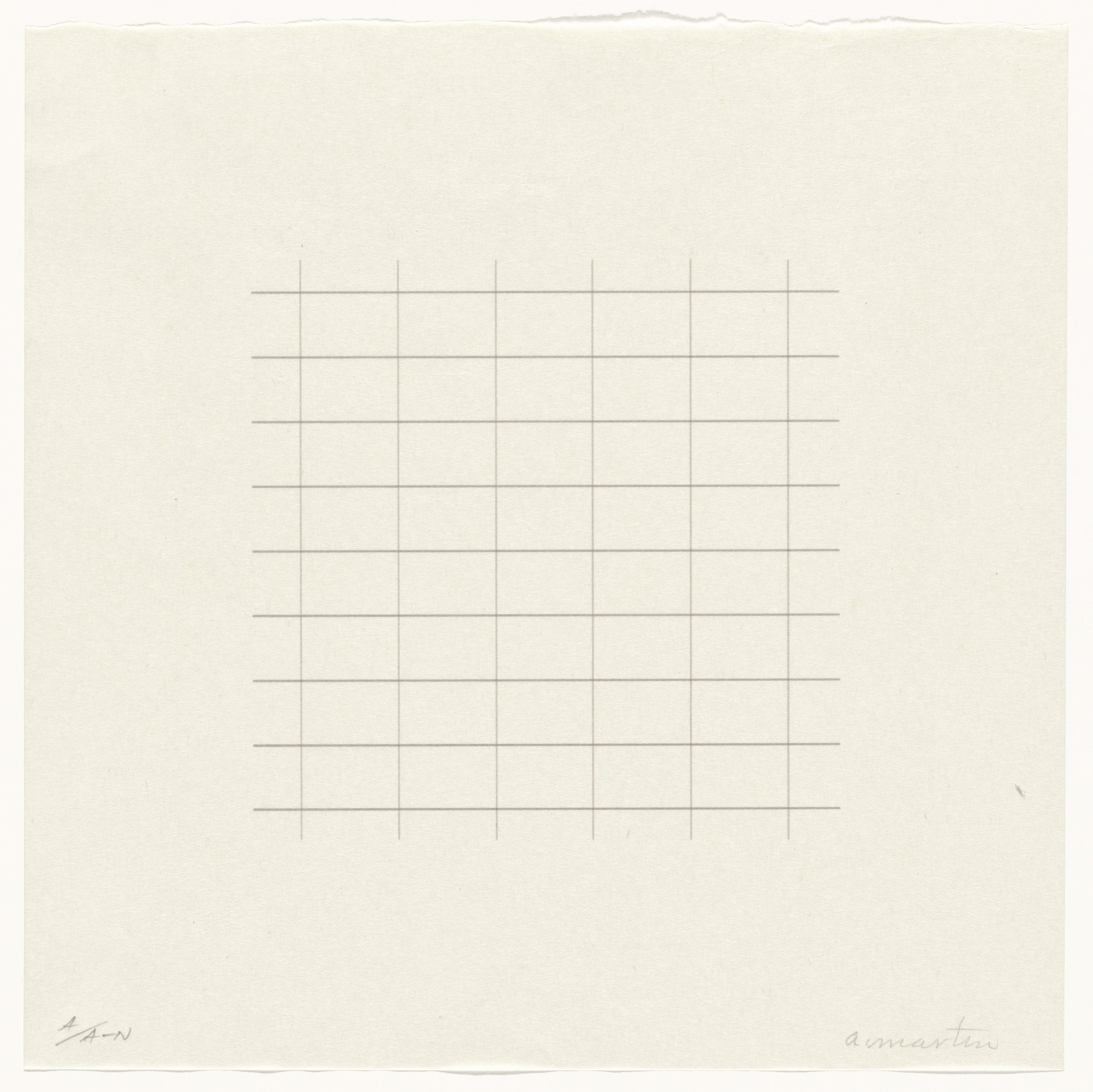 Agnes Martin. Untitled from On a Clear Day