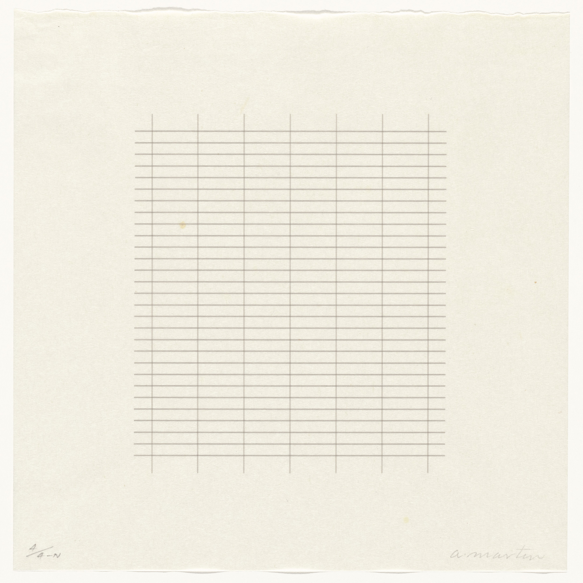 Agnes Martin. Untitled from On a Clear Day