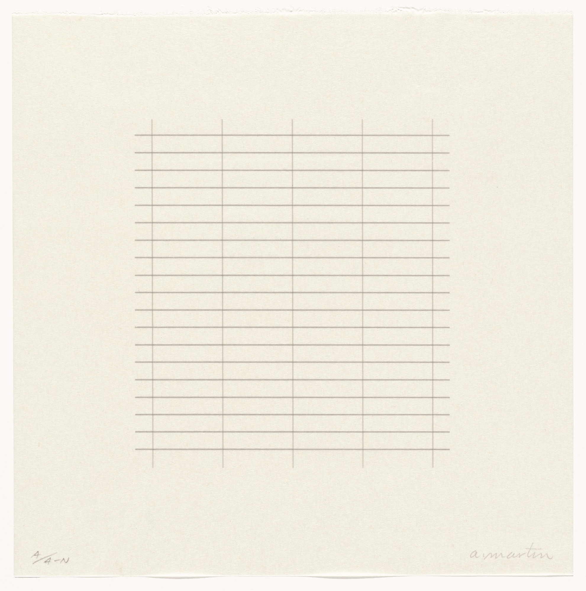 Agnes Martin. Untitled from On a Clear Day