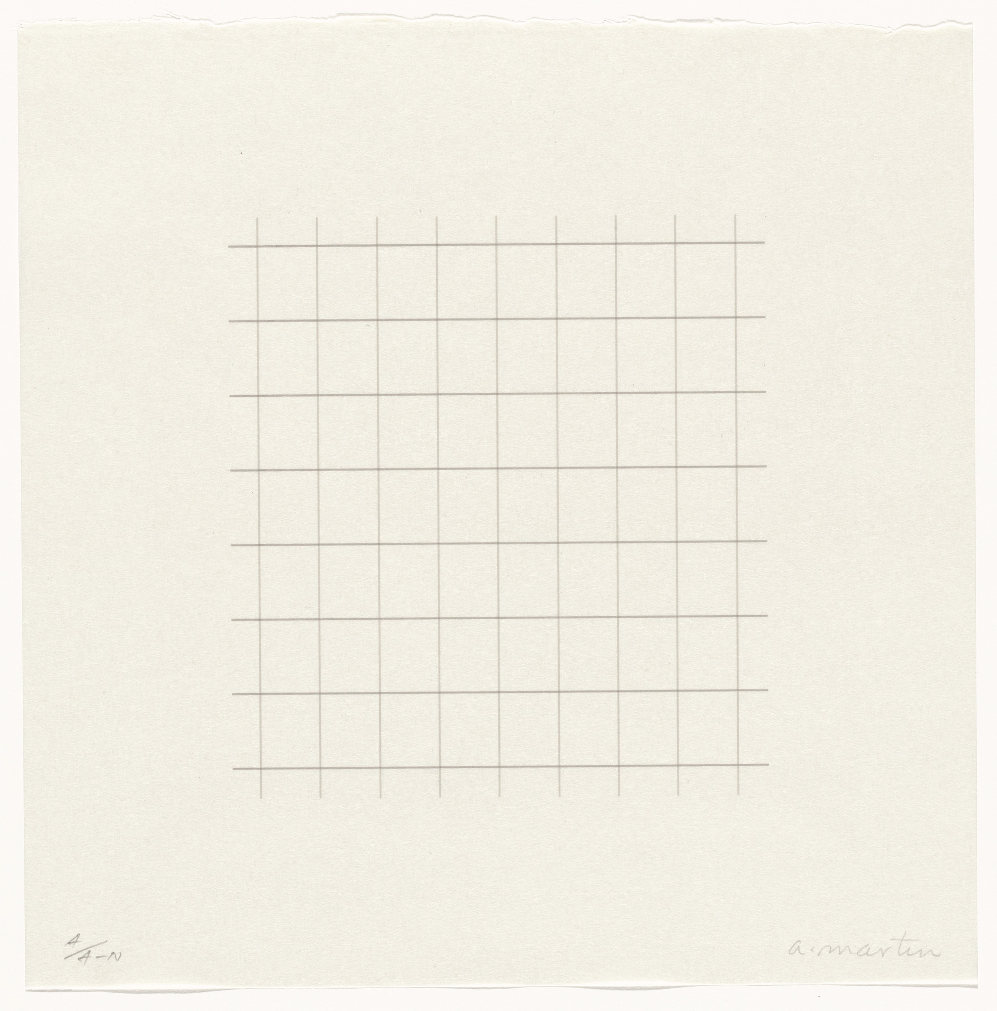 Agnes Martin. Untitled from On a Clear Day
