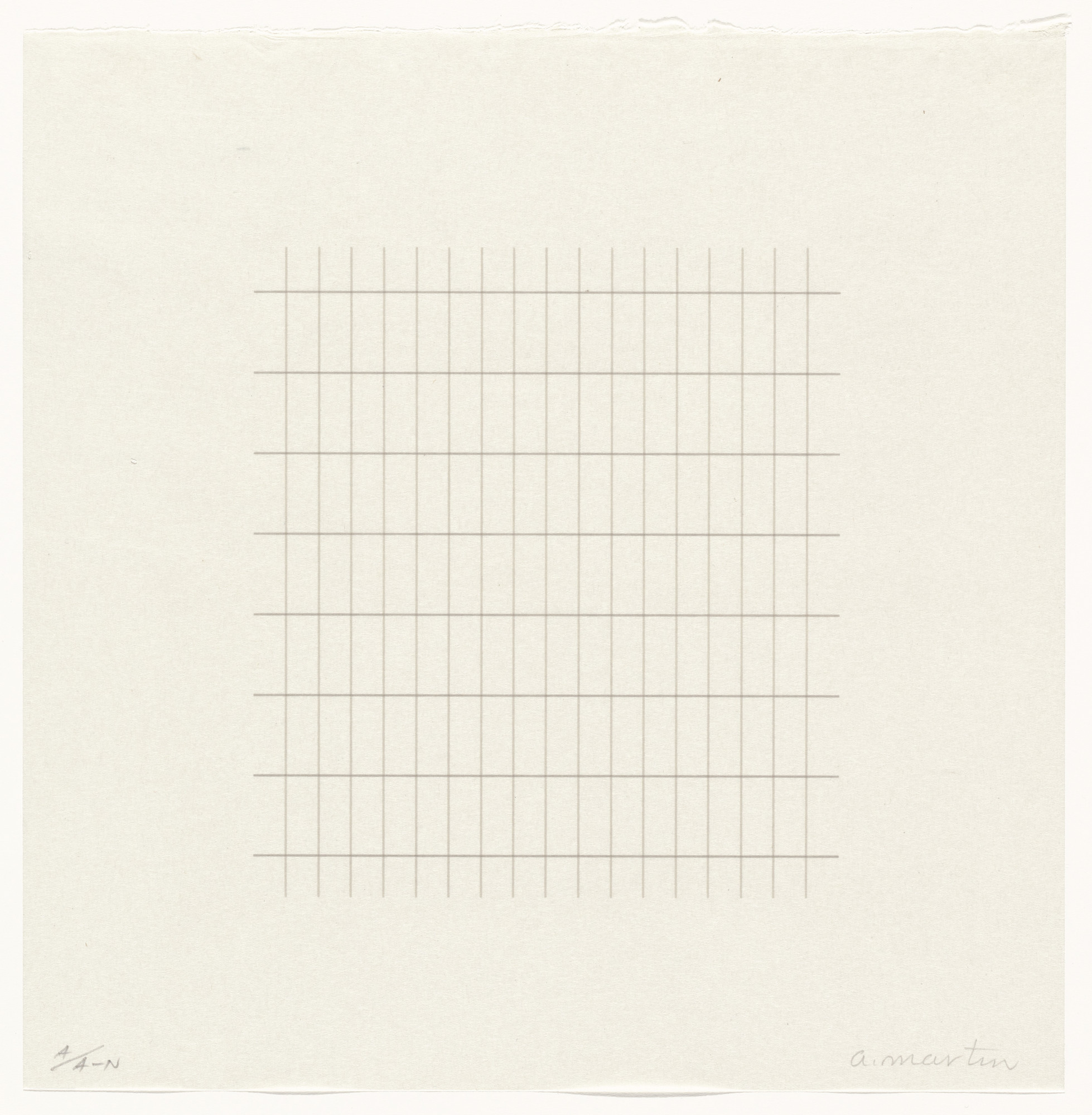Agnes Martin. Untitled from On a Clear Day