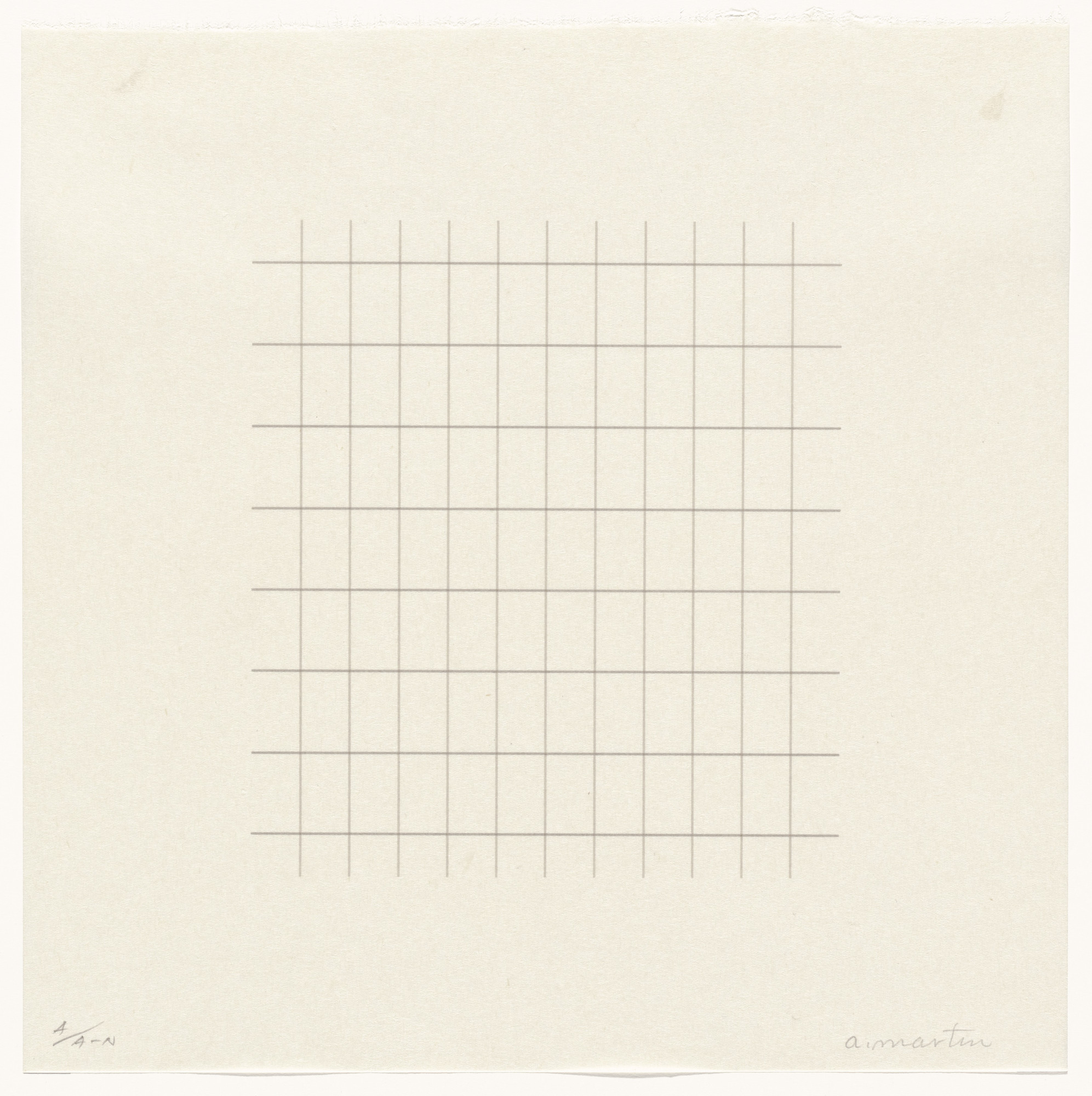 Agnes Martin. Untitled from On a Clear Day