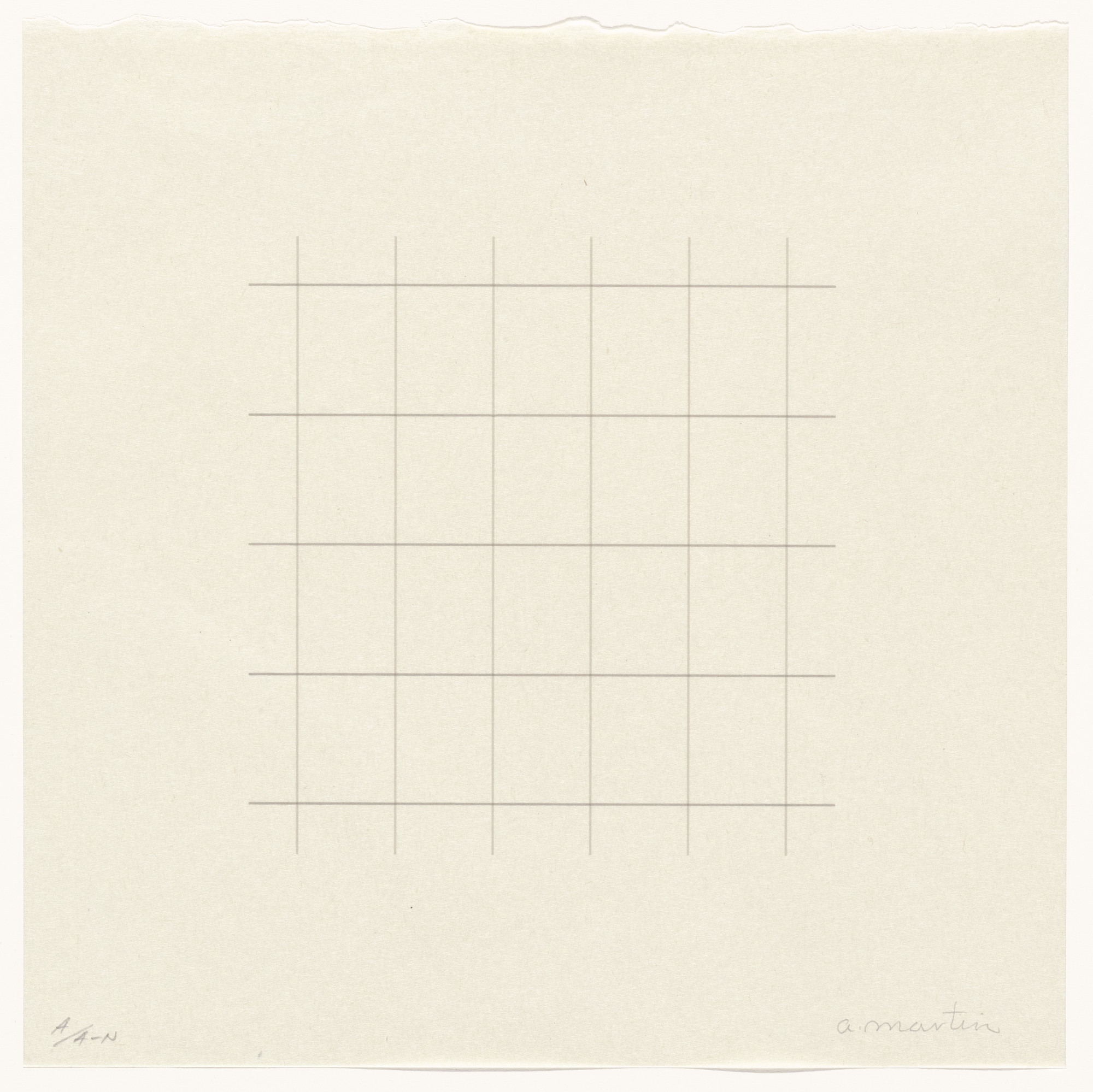 Agnes Martin. Untitled from On a Clear Day