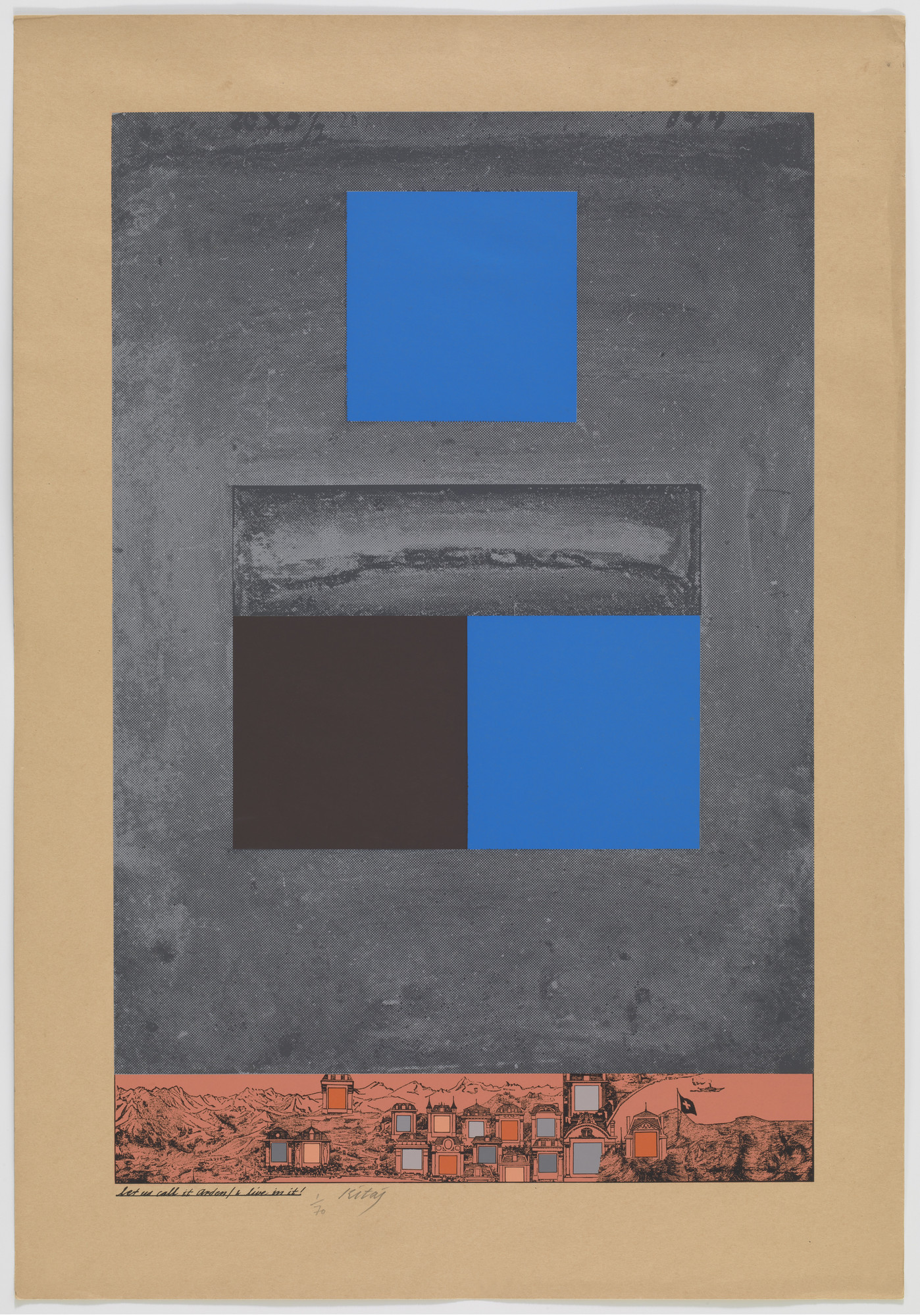 R. B. Kitaj. Let Us Call It Arden / And Live In It! from the portfolio Mahler Becomes Politics, Beisbol