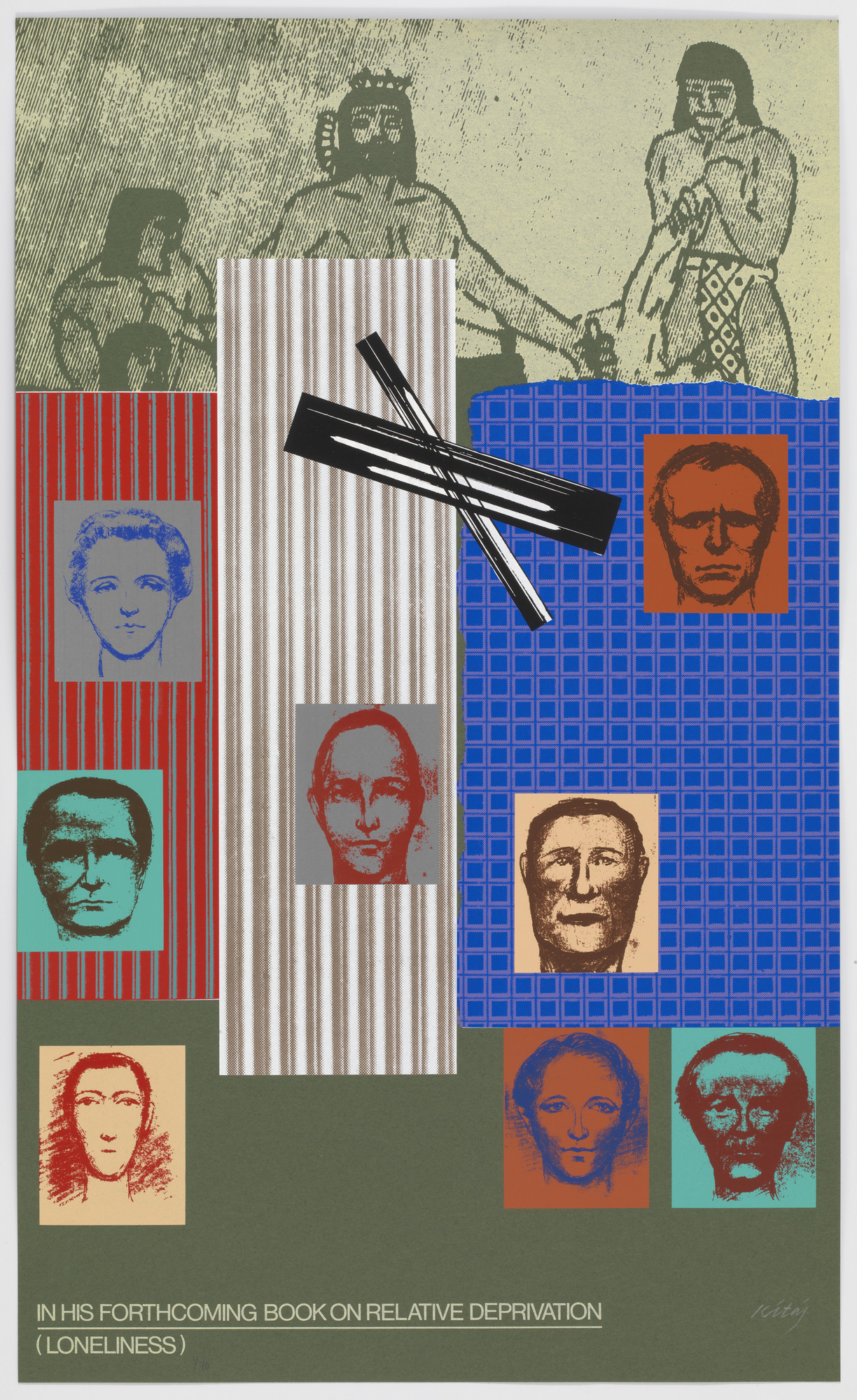 R. B. Kitaj. In His Forthcoming Book on Relative Deprivation  (Loneliness) from the portfolio Mahler Becomes Politics, Beisbol