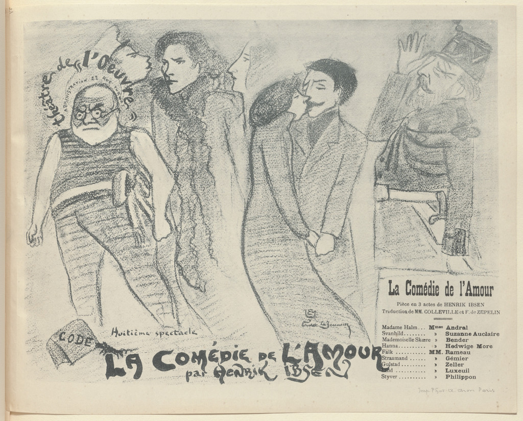 Program for The Comedy of Love (La Comédie de l'amour) from The Beraldi Album of Theatre Programs