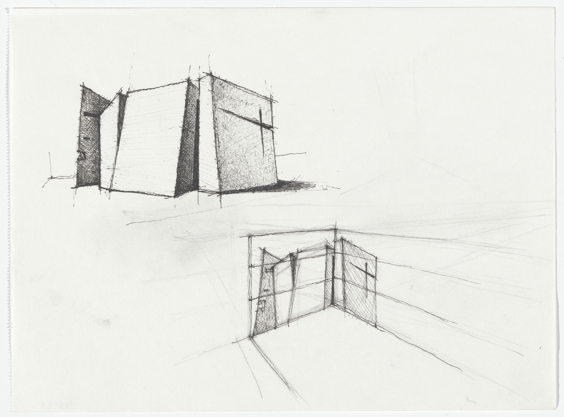 Fernando Martín Menis. Holy Redeemer Church, San Cristóbal de la Laguna, Tenerife, Spain (Perspective sketches). 2005