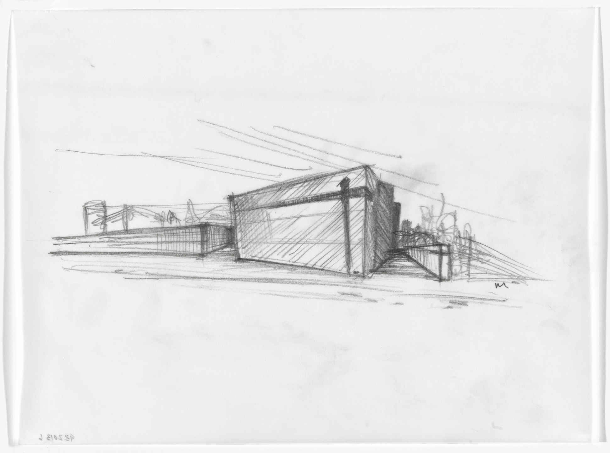 Fernando Martín Menis. Holy Redeemer Church, San Cristóbal de la Laguna, Tenerife, Spain (Perspective sketch). 2005