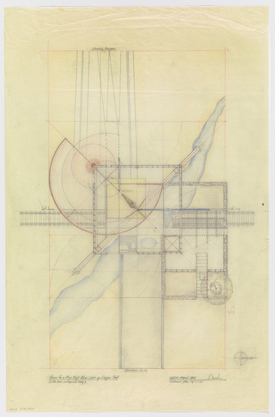 Douglas Darden. Oxygen House Project (Plan). 1988