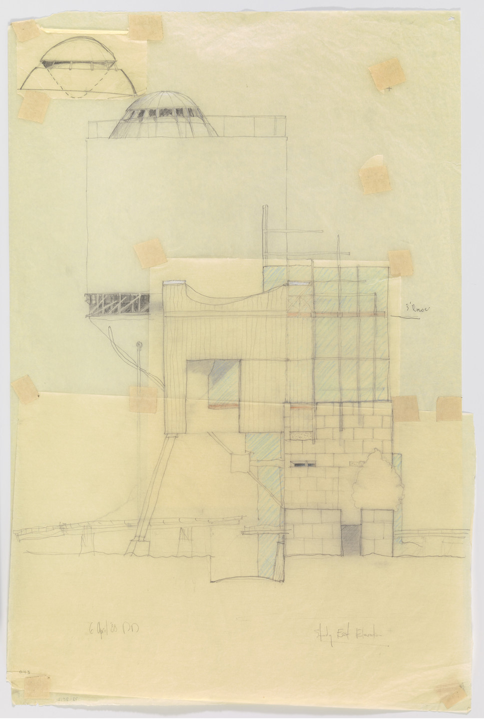 Douglas Darden. Oxygen House Project (Elevation). 1988