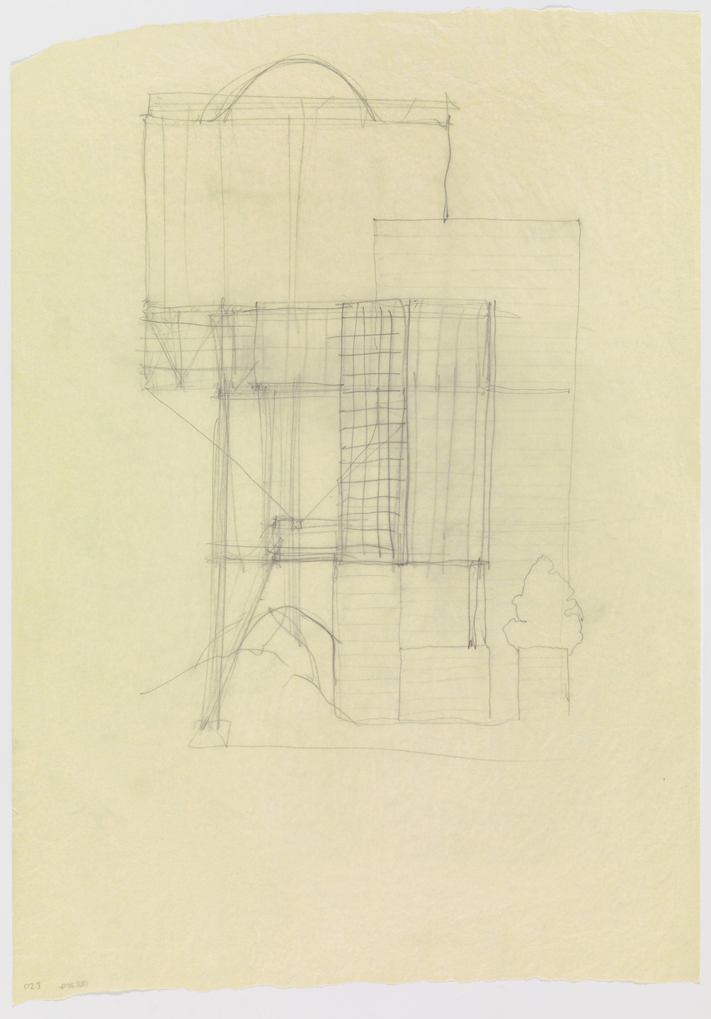 Douglas Darden. Oxygen House Project (Elevation). 1988