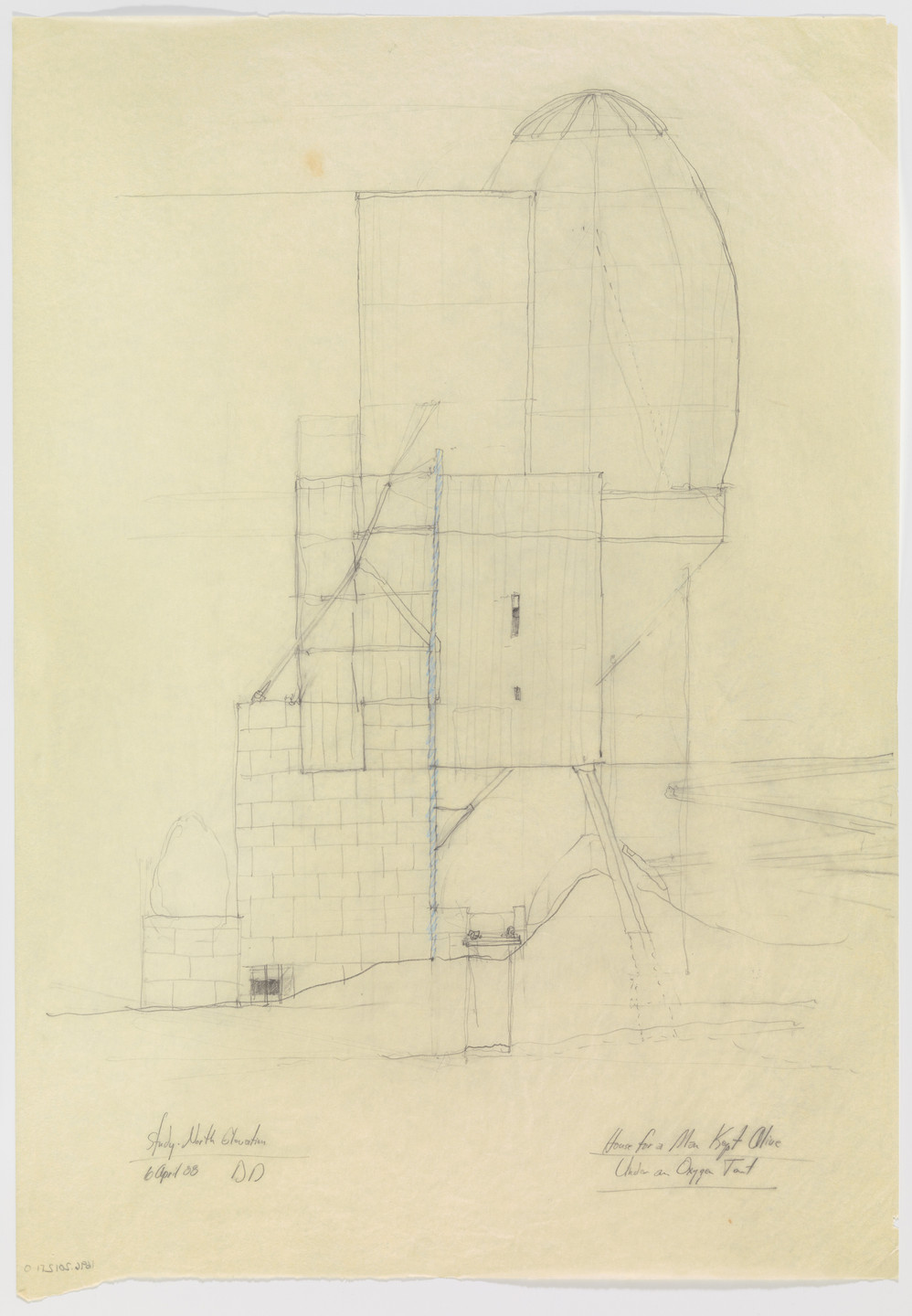 Douglas Darden. Oxygen House Project (Elevation). 1988