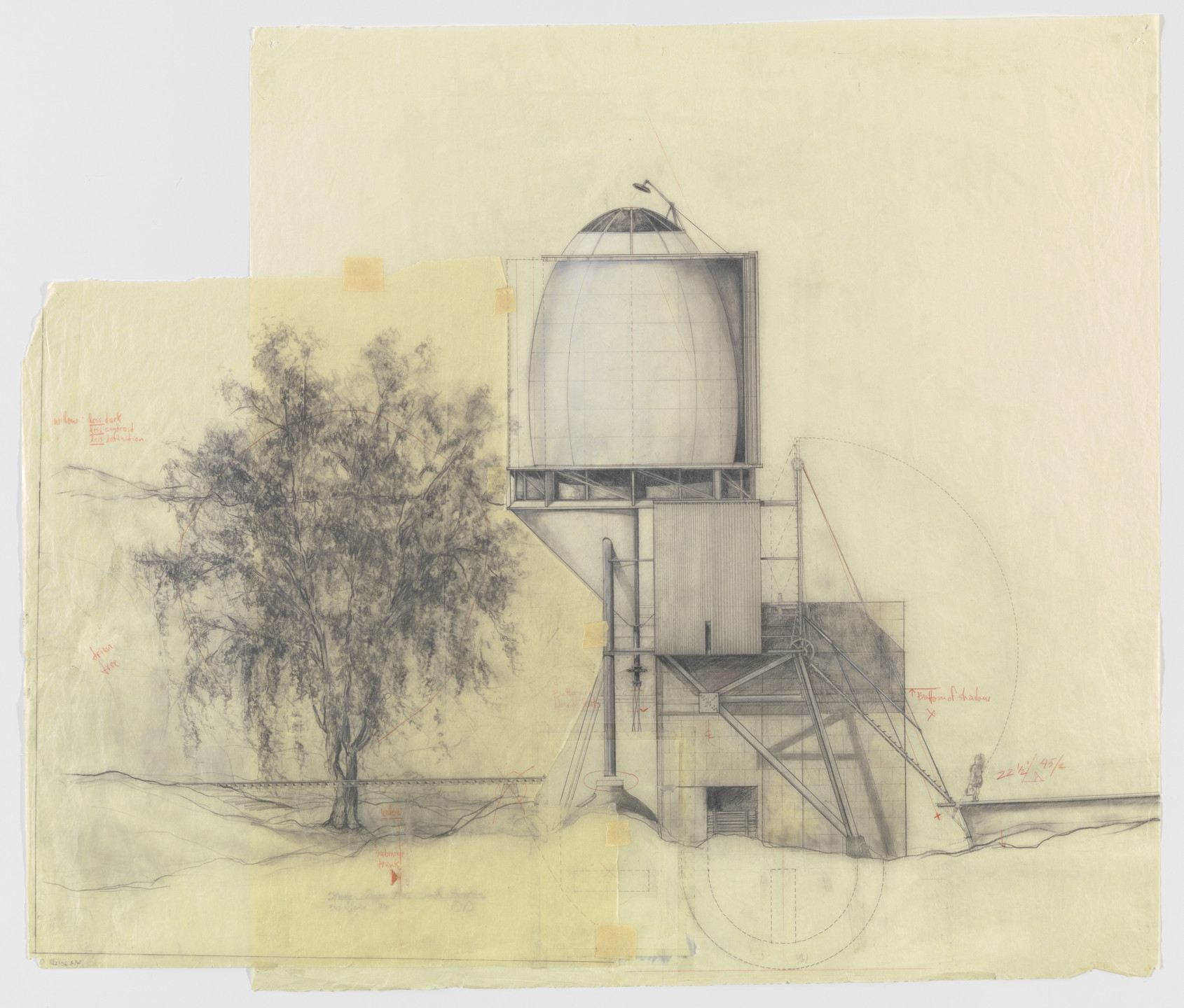 Douglas Darden. Oxygen House Project (Elevation study). 1988