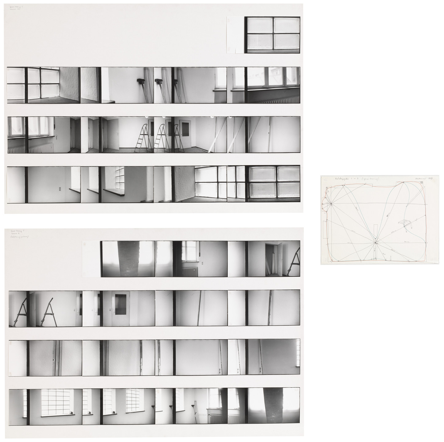 Dóra Maurer. Tracing Space I, Tracing Space II, and Plan. 1979