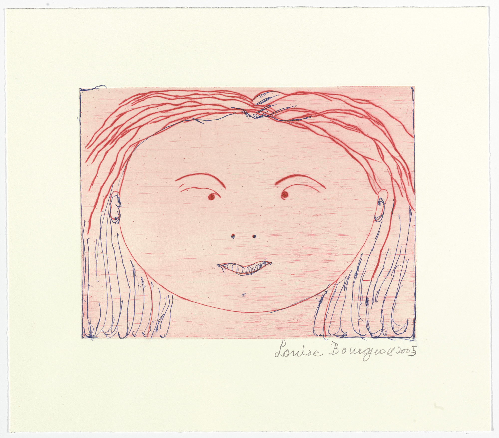 Louise Bourgeois. Untitled, plate 6 of 6, state I of II, from the portfolio, Together