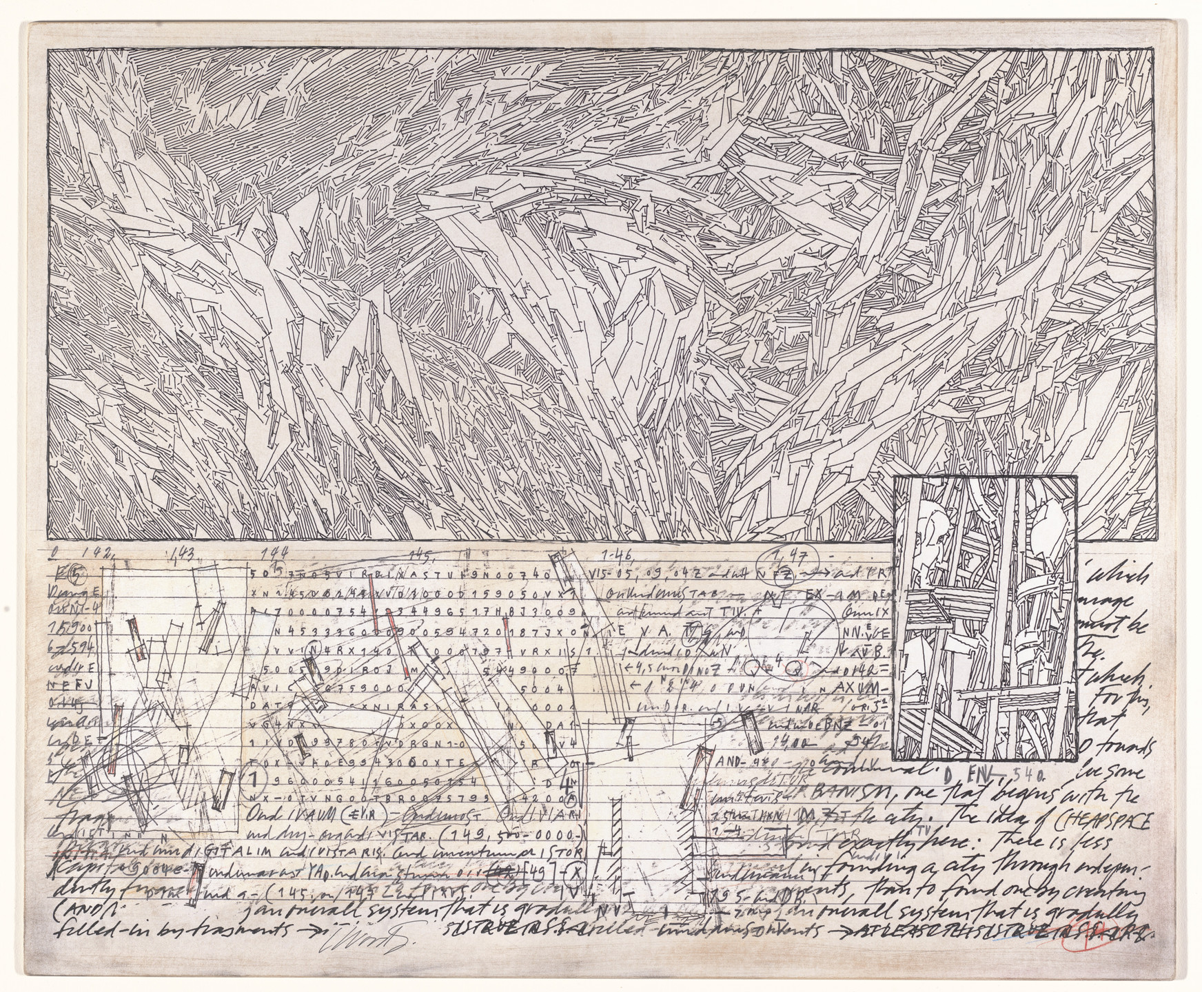 Lebbeus Woods. Terrain, project. 1999