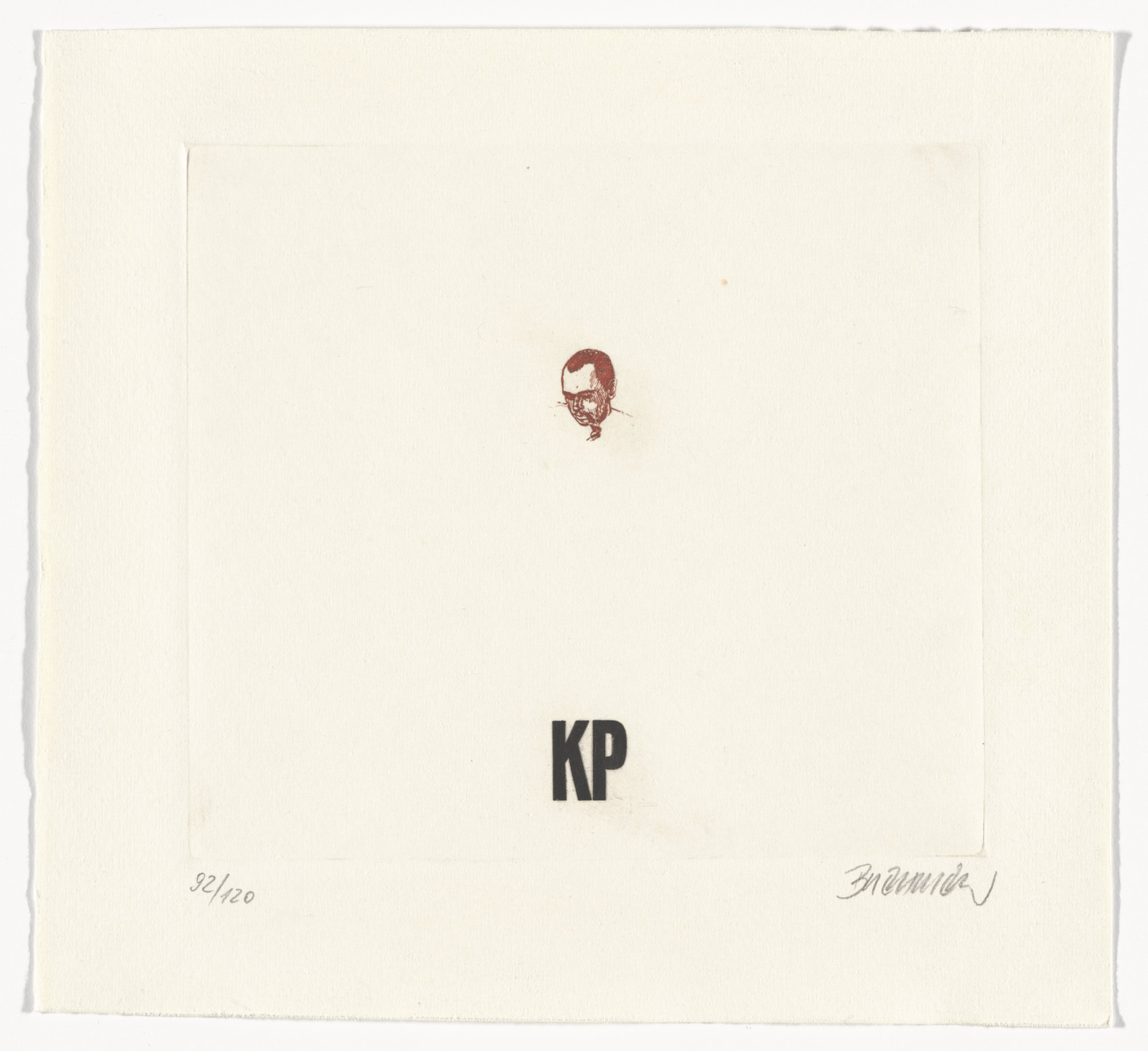 K. P. Brehmer. Self Portrait (Selbstbildnis) from Graphics of Capitalist Realism (Grafik des Kapitalistischen Realismus). 1971