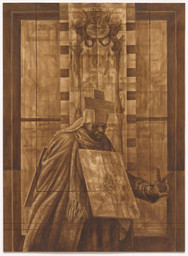 Charles White. Black Pope (Sandwich Board Man). 1973