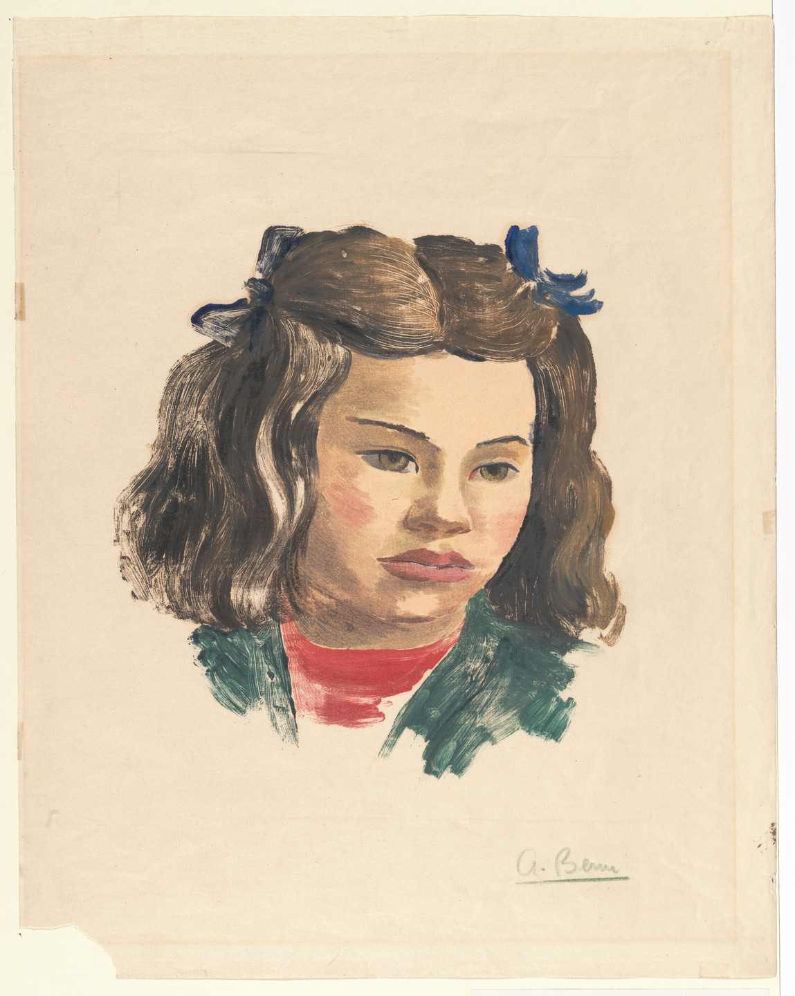 Antonio Berni. Head of a Girl (Cabeza de niña). 1942