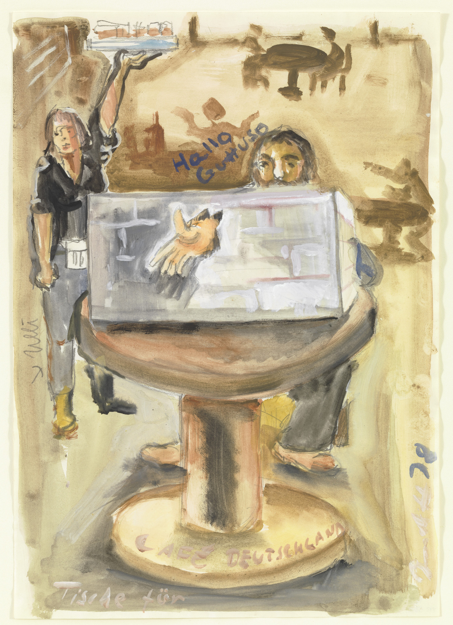 Jörg Immendorff. TABLES FOR CAFÉ DEUTSCHLAND (TISCHE FÜR CAFÉ DEUTSCHLAND)