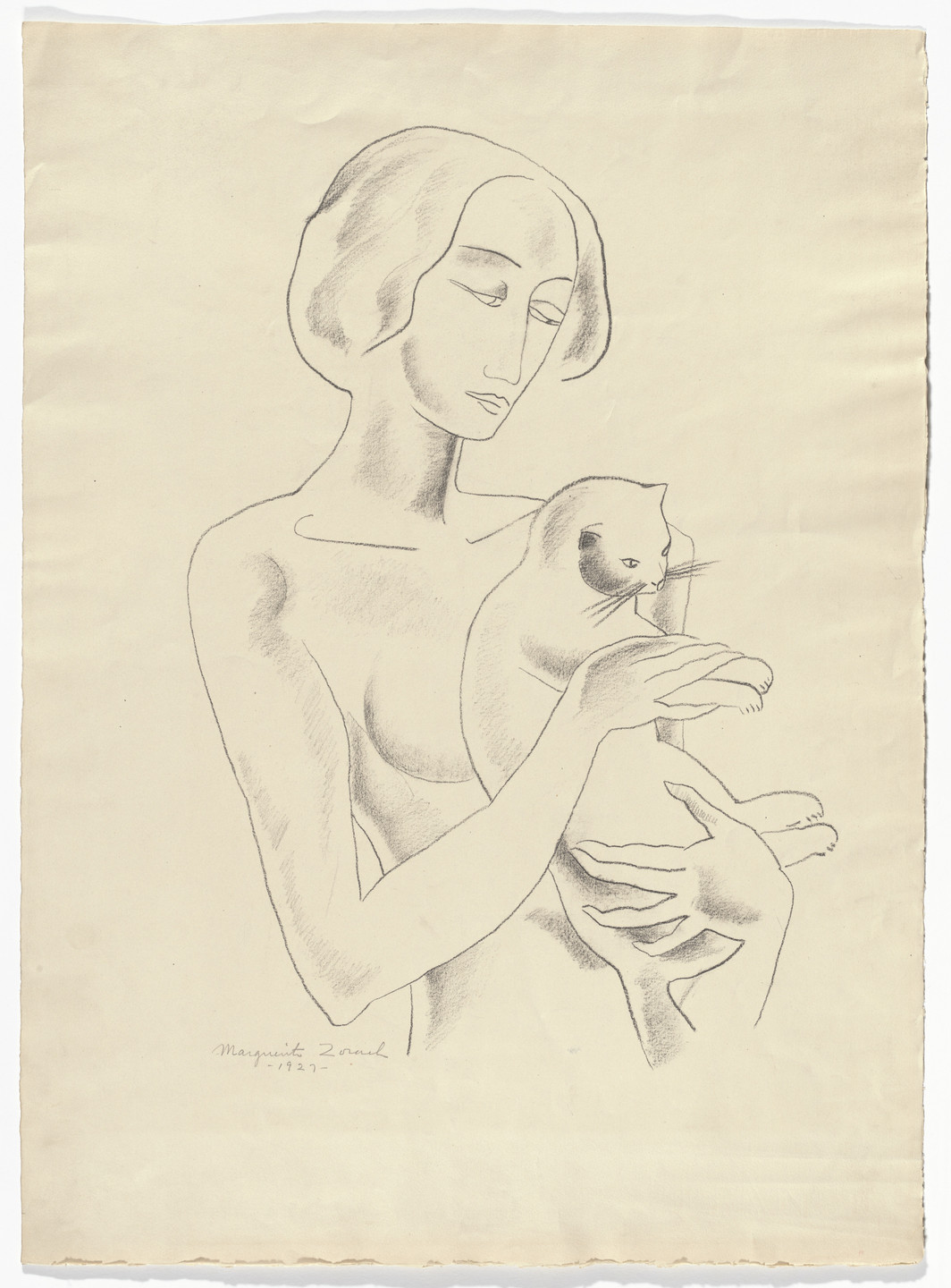 Marguerite Zorach. Nude with Cat. 1927