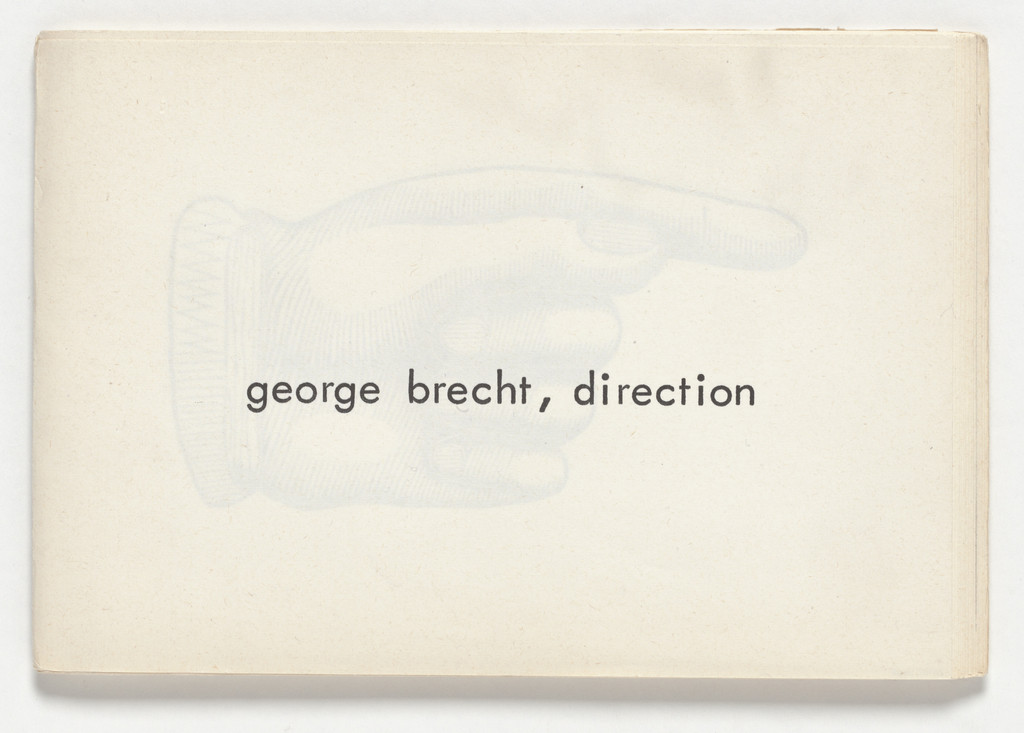 Direction, George Brecht, c. 1965
