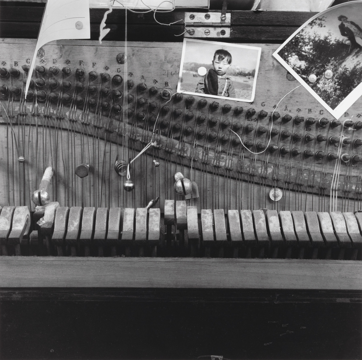 Nam June Paik. Nam June Paik&#39;s prepared piano at his Exposition of Music – Electronic Television, Galerie Parnass, Wuppertal, March 11-20, 1963. 1963