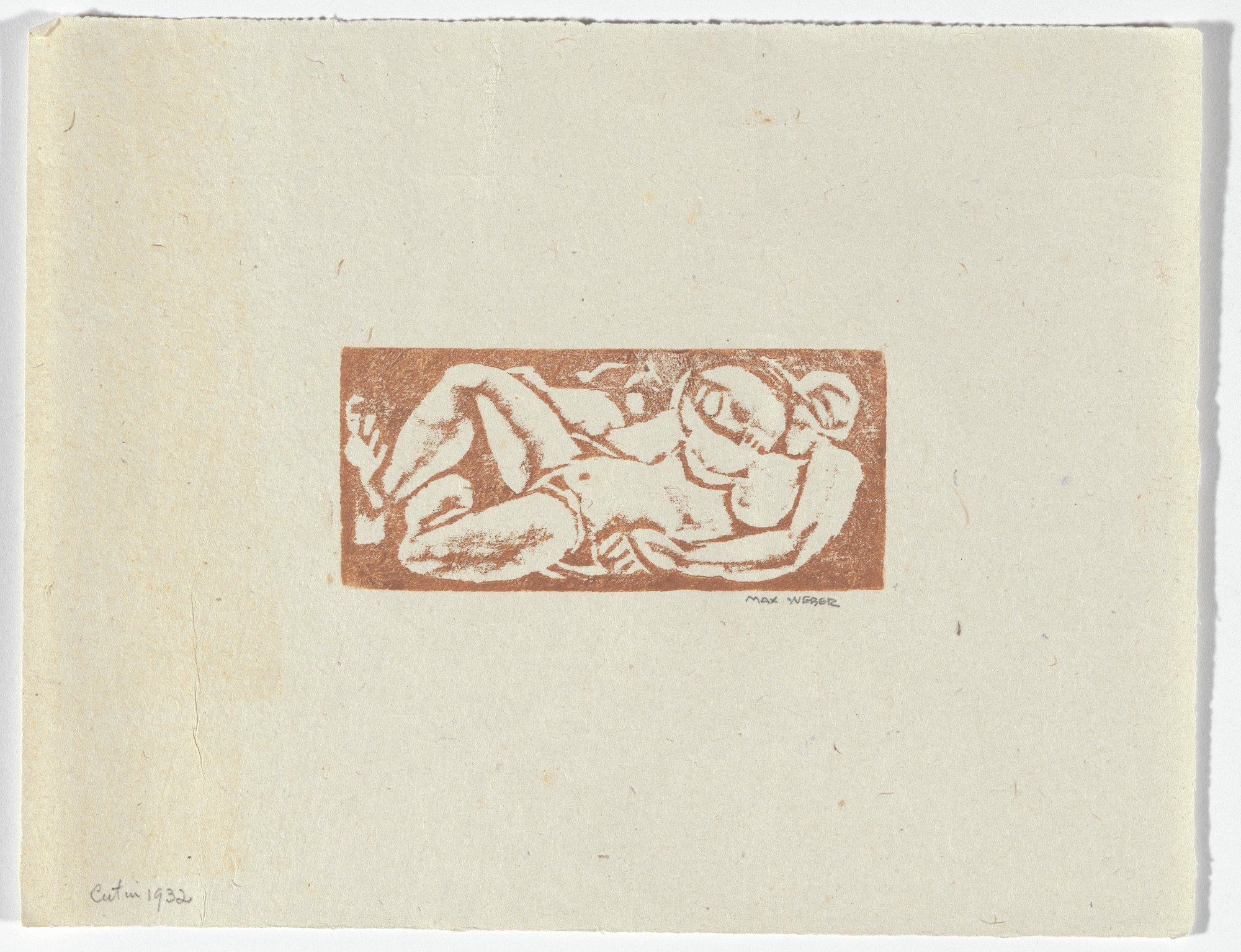Max Weber. Reclining Nude