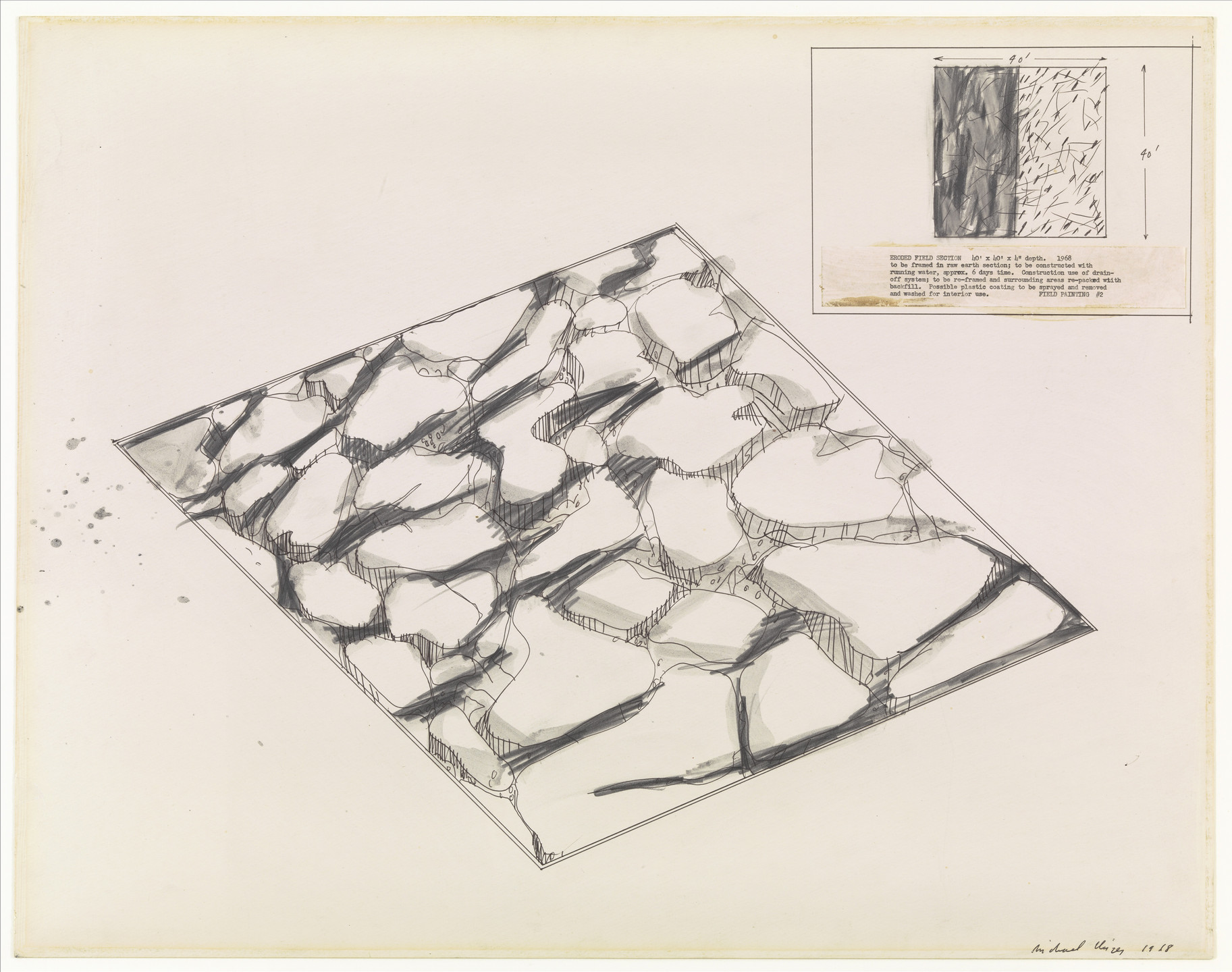Michael Heizer. Field Painting No. 2. 1968