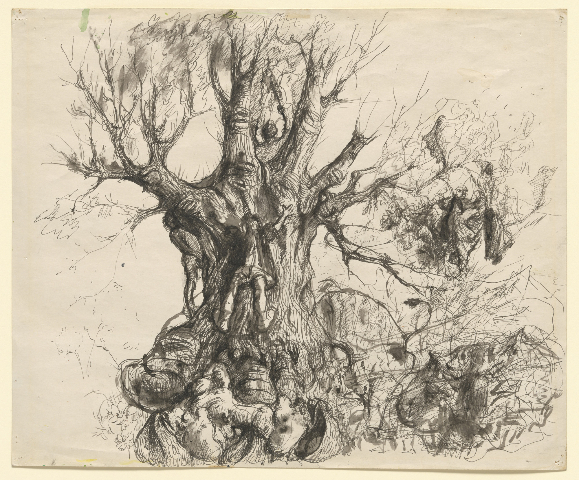 Pavel Tchelitchew. Tree into Hand and Foot with Children (Study for Hide-and-Seek)