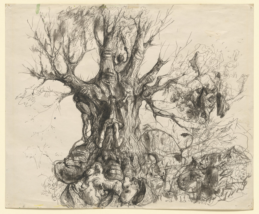 Tree into Hand and Foot with Children (Study for Hide-and-Seek)
