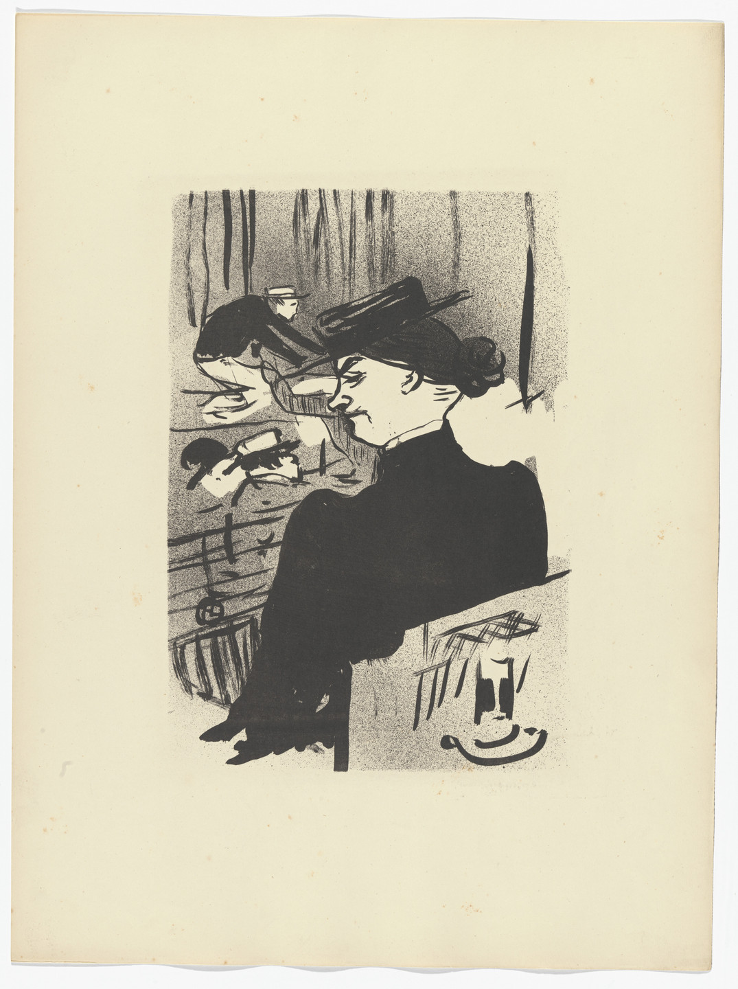Henri de Toulouse-Lautrec. A Spectator (Une Spectatrice) from Le Café Concert. 1893