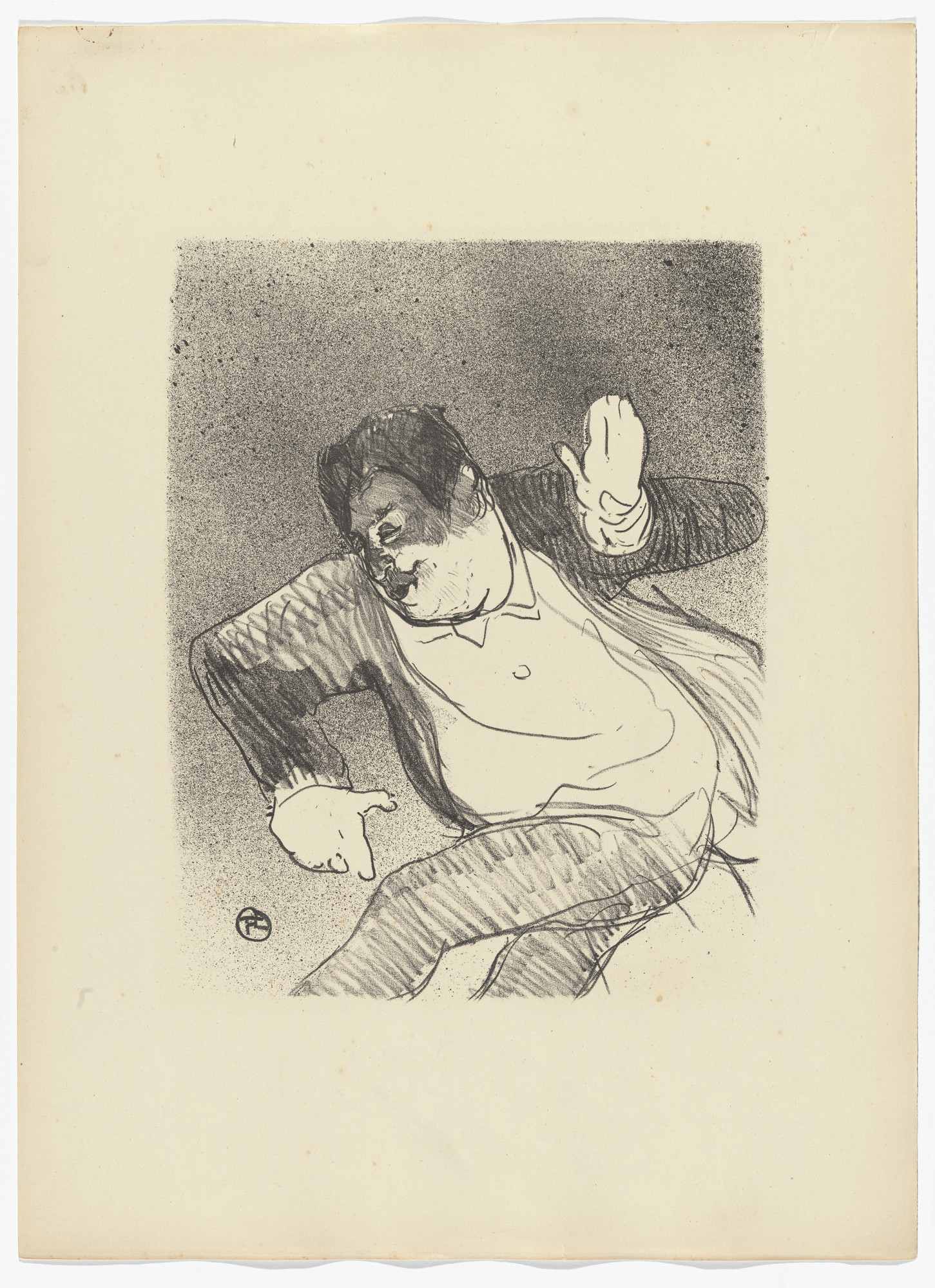 Henri de Toulouse-Lautrec. Caudieux at the Petit Casino (Caudieux, Petit Casino) from Le Café Concert