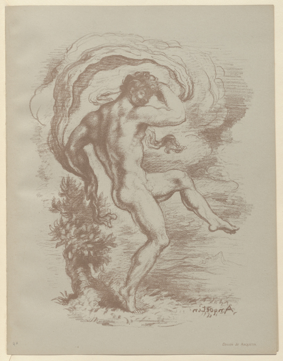 Henri de Toulouse-Lautrec, Louis Anquetin. Firmin Gimiér and Un Satyre program for Mariage d'argent, and Le Fardeau de la liberté and Un Client sérieux de G. Coureline from The Beraldi Album of Theatre Programs. 1897
