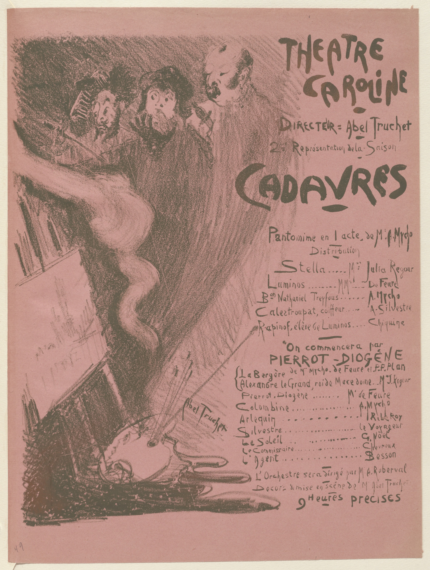 Louis Abel-Truchet. Program for Cadavres from The Beraldi Album of Theatre Programs