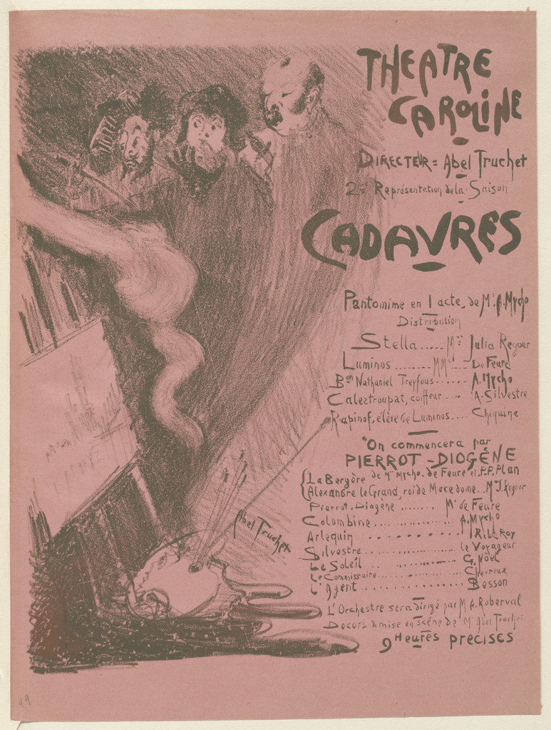 Program for Cadavres from The Beraldi Album of Theatre Programs