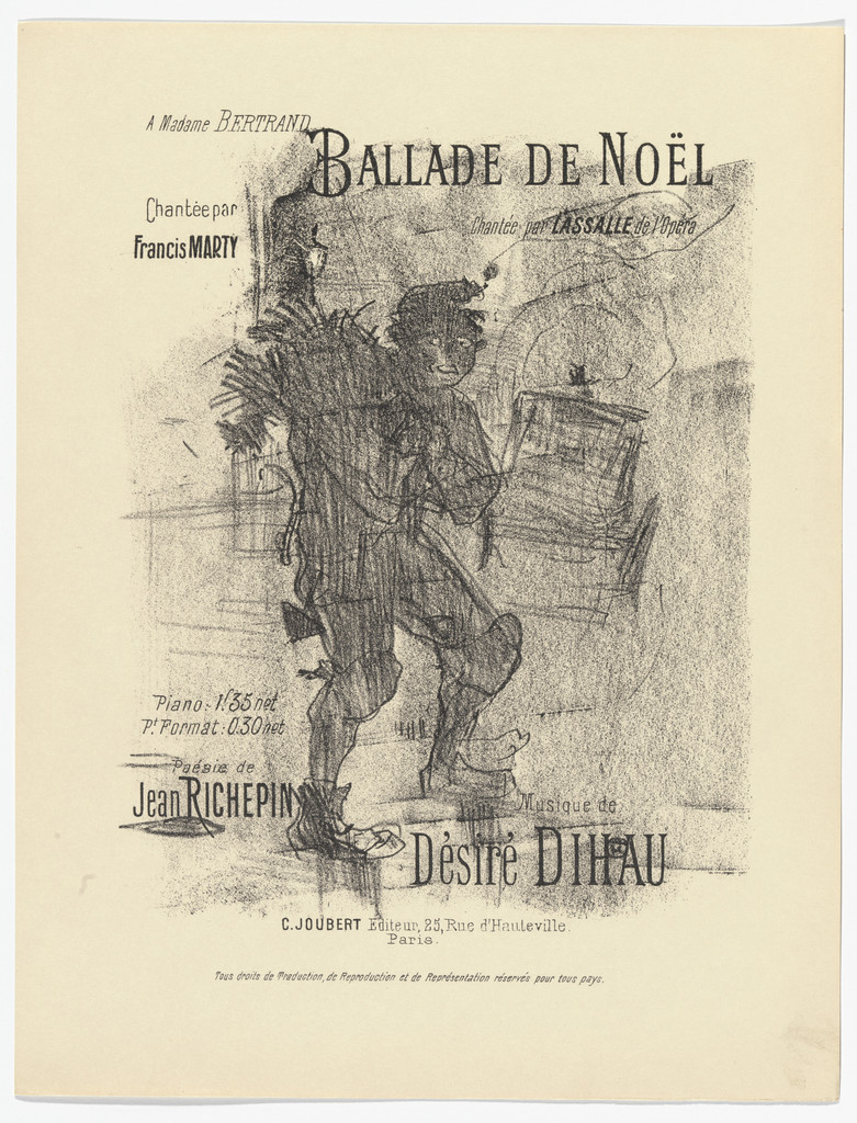 Christmas Ballad (Ballade de Noël) from Quatorze lithographies originales (Mélodies de Désiré Dihau)