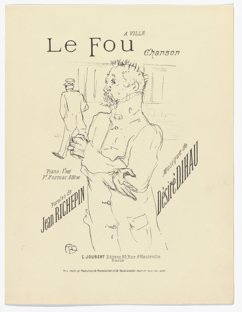 The Madman (Le fou) from Quatorze lithographies originales (Mélodies de Désiré Dihau)