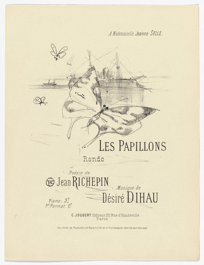 The Butterflies (Les papillons) from Quatorze lithographies originales (Mélodies de Désiré Dihau)