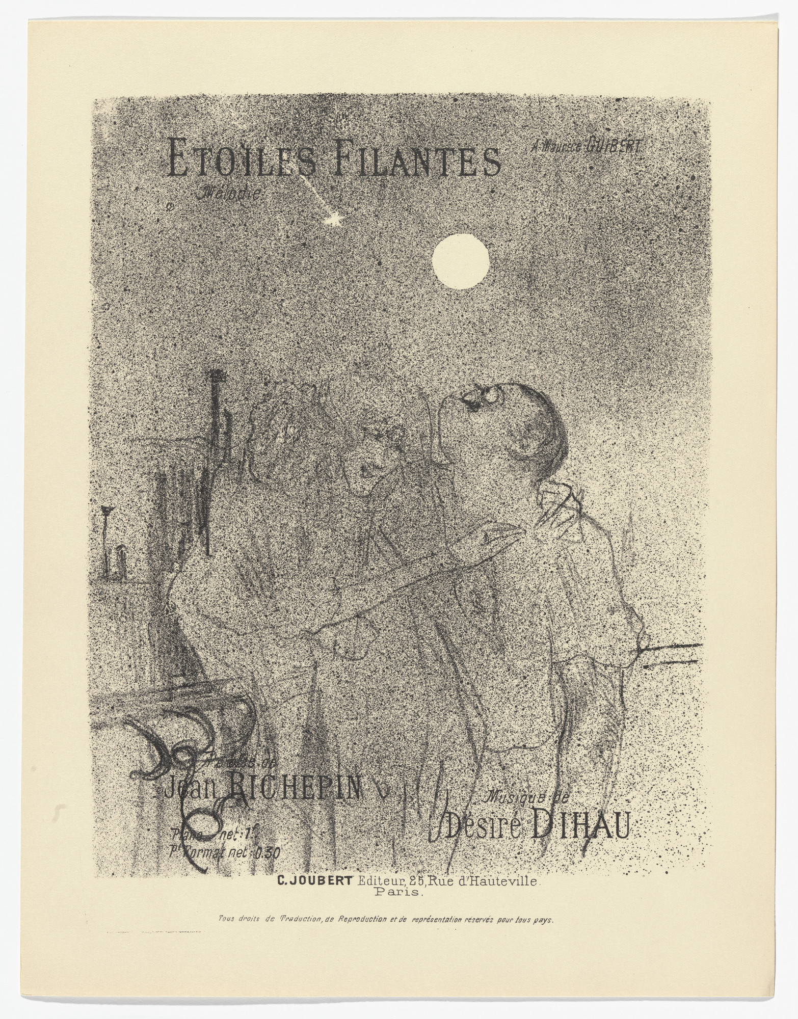 Henri de Toulouse-Lautrec. Shooting Stars (Étoiles filantes) from Quatorze lithographies originales (Mélodies de Désiré Dihau)