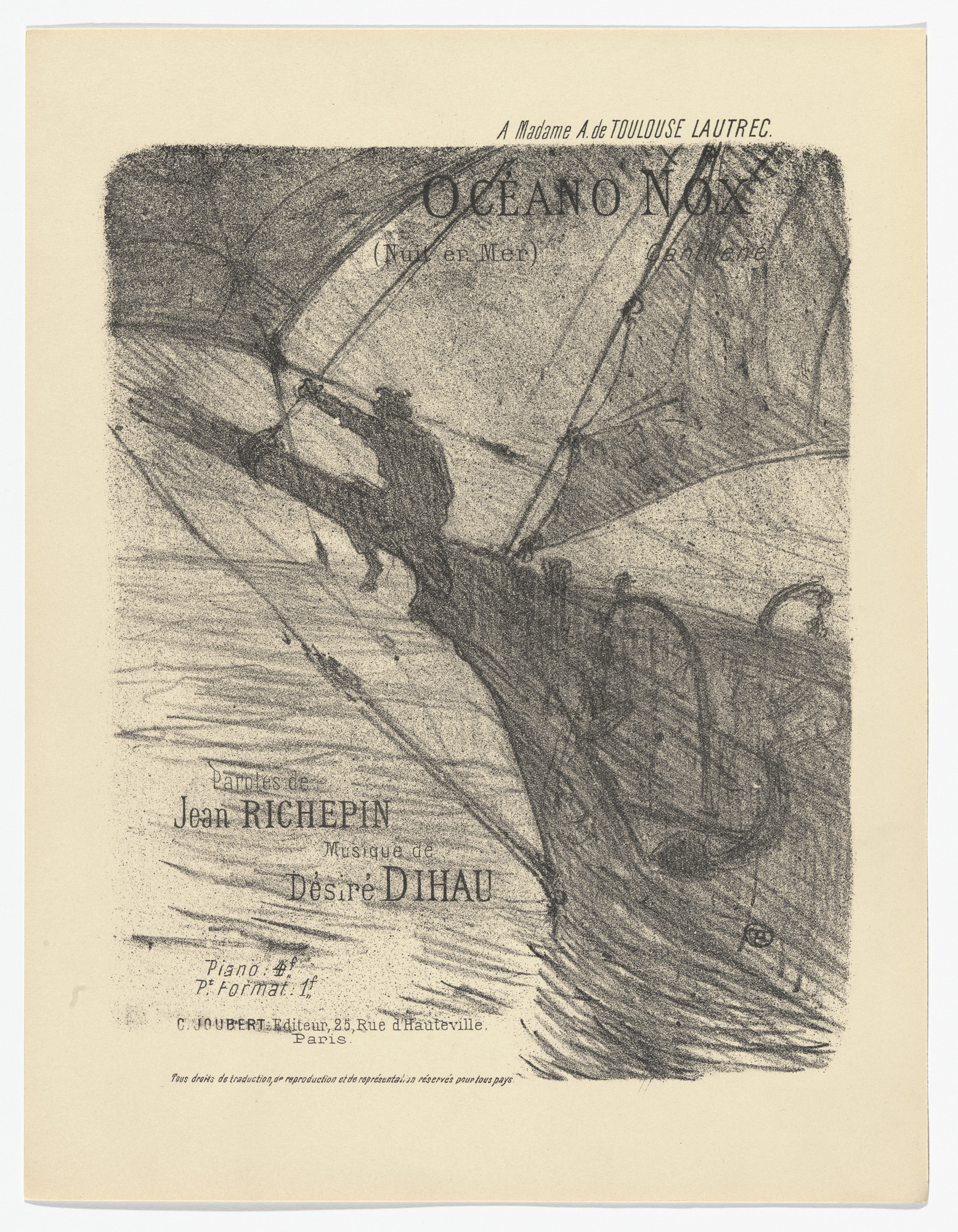 Henri de Toulouse-Lautrec. Night at Sea ( Oceano nox ) from