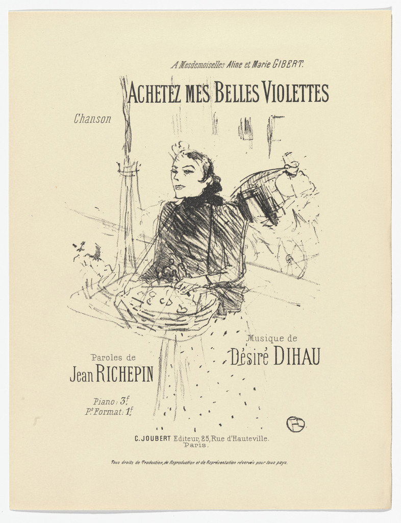 Buy My Beautiful Violets (Achetez mes belles violettes) from Quatorze lithographies originales (Mélodies de Désiré Dihau)